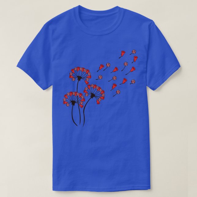 Cheerleading Shirt Dandelion Cheerleading Lover (Design Front)