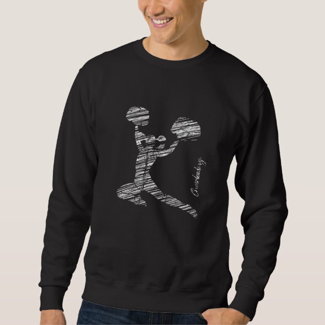 Cheerleading silhouette cheer  51 sweatshirt (Front)