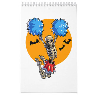 Cheerleading Skeleton Halloween Cheer Mom Girls Wo Calendar