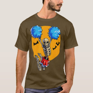 Cheerleading Skeleton Halloween Cheer Mom Girls Wo T-Shirt