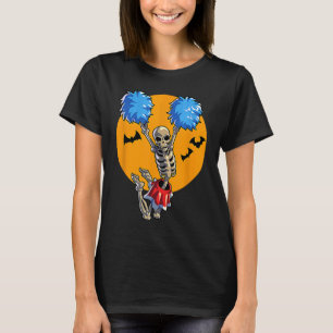 Cheerleading Skeleton Halloween Cheer Mom Girls Wo T-Shirt