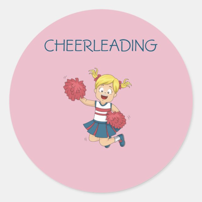 CHEERLEADING stickers for girls. (Front)