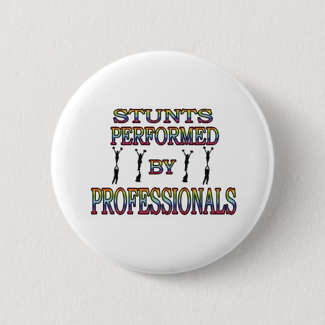 cheerleading stunts 2 inch round button (Front)