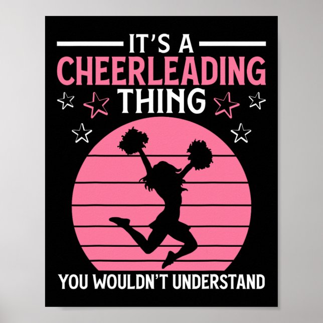 Cheerleading Team Cheerleader Cheer Funny Gift  Poster (Front)