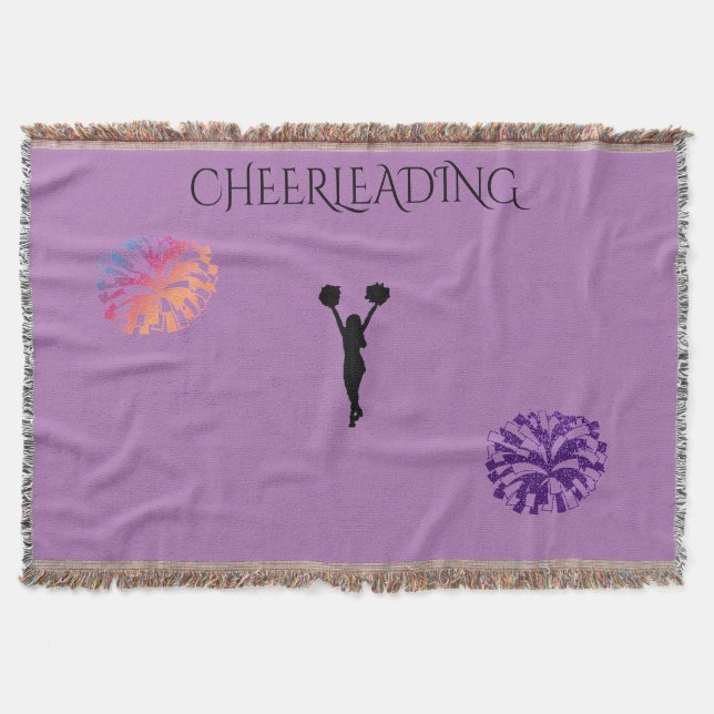 Cheerleading throw blanket. (Front)