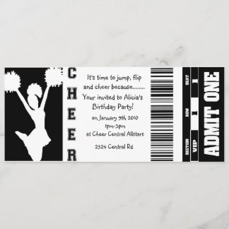 cheerleading ticket invite