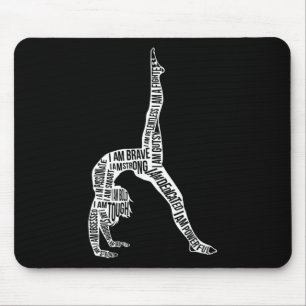 Cheerleading Tumbling Flip Acrotic Girls Design Gy Mouse Pad