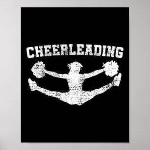 Cheerleading Vintage Cheerleader Cheering Poster