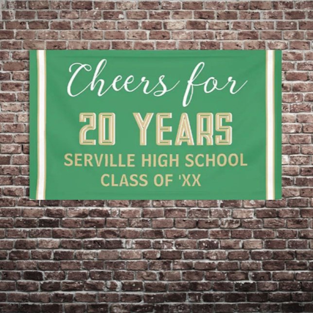 CHEERS 20 Years! CUSTOM Class Reunion banner (Creator Uploaded)