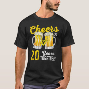 Cheers 20 Years Together 20th Wedding Anniversary T-Shirt