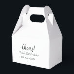 Cheers 21st birthday add name date simple minimal  favor box<br><div class="desc">Design</div>
