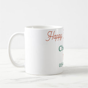 Cheers 40 happy anniversary orange green name date coffee mug