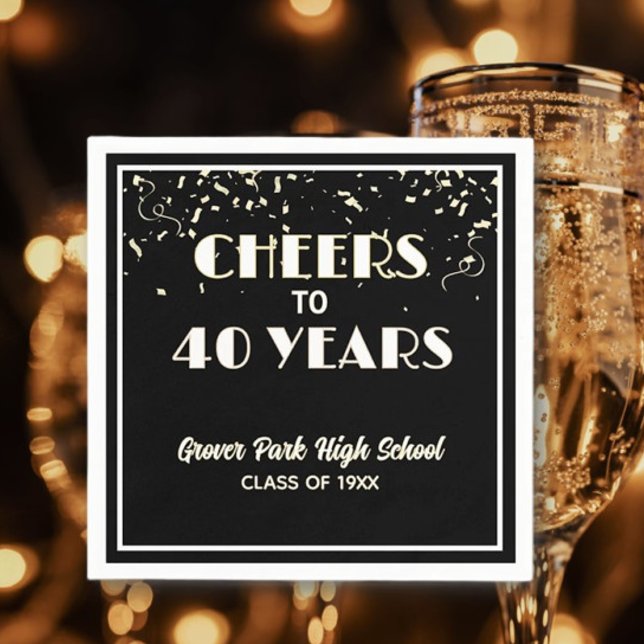 Cheers! 40 Year Class Reunion  Napkin (Creator Uploaded)