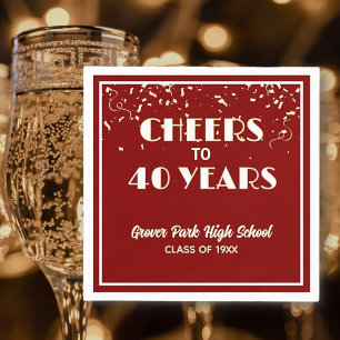 Cheers! 40 Year Class Reunion  Napkin