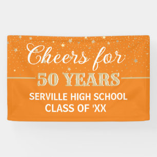 CHEERS 50 Years! CUSTOM Class Reunion banner