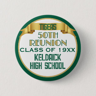 Cheers! 50th Class Reunion custom Button
