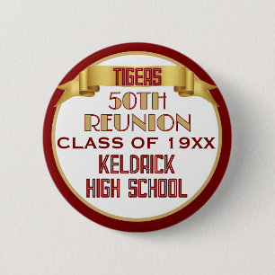 Cheers! 50th Class Reunion custom Button
