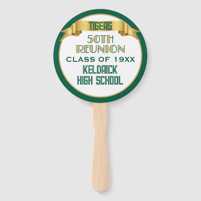 Cheers! 50th Class Reunion custom  Hand Fan (Front)