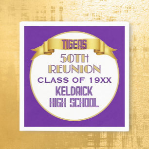 Cheers! 50th Class Reunion custom party Napkin