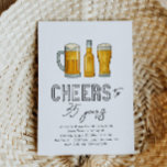 Cheers Adult Birthday Invitation | Beer Invitation<br><div class="desc">Minimalist Beer Birthday Invitation.
Ready to be personalized by you!</div>