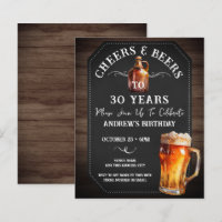 Cheers and Beers 30th Birthday Party Budget