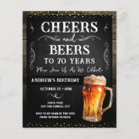 Cheers and Beers 70th Birthday Party Budget