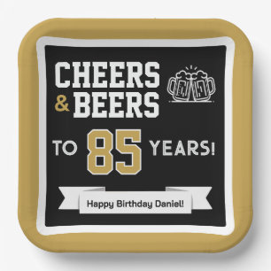 Cheers and Beers Adult Football Birthday Party Paper Plate