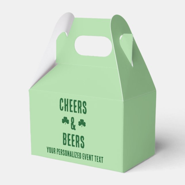 Cheers and Beers Party Favor Box (Front Side)