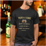 Cheers and Beers Personalized Bachelor Party T-Shirt<br><div class="desc">Have some fun with this when the guys celebrate. Cheers and Beers -- personalized with the groom's name and date of the party.   If you have any design questions or a special request,  please send a chat and we'll be glad to assist.</div>