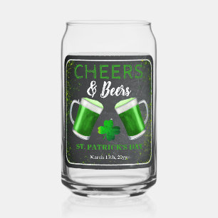 Cheers and Beers St. Patrick's Day Party  Can Glass