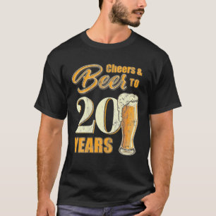 Cheers And Beers To 20 Years Funny Birthday Party T-Shirt