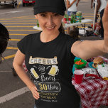 Cheers and Beers to 30 Years Birthday Party T-Shir T-Shirt<br><div class="desc">Celebrate your 30th Birthday in style with this rustic "Cheers and Beers" vintage barroom look design.  Composite design by Holiday Hearts Designs (rights reserved).</div>