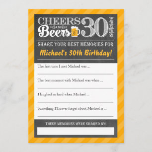 Cheers and Beers to 30 Years • Share a Memory Card