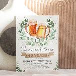 Cheers and Beers to 40 Years Adult Man Birthday Invitation<br><div class="desc">Cheers and Beers to 40 Years!  Personalize this fun beer-themed birthday invitation with your details. Use the design tools to edit the text,  change font colour and style to create a unique one of a kind invitation design.</div>