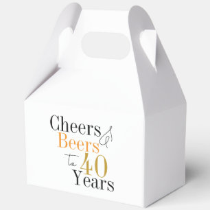 Cheers and beers to 40 years Birthday Party Favor Box