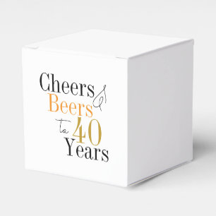Cheers and beers to 40 years Party Favor Box