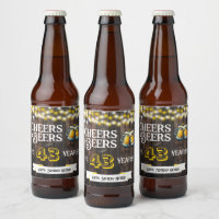 Cheers and Beers to 43 Years Rustic Birthday