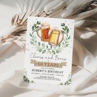 Cheers and Beers to 50 Years Adult Man Birthday