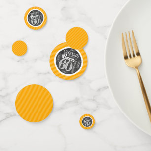 Cheers and Beers to 60 Years Table Confetti
