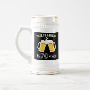 Cheers and Beers to 70 Years Beer Stein