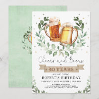 Cheers and Beers to 90 Years Adult Men Birthday