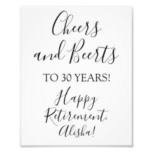Cheers And Beerts Retirement Party Sign