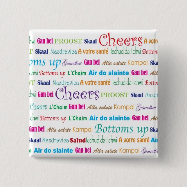 Cheers_Around The World 2 Inch Square Button (Front)