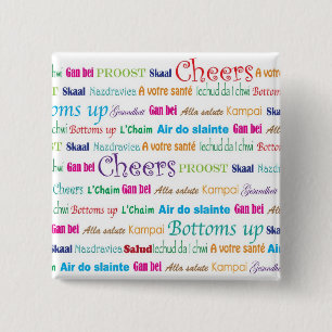 Cheers_Around The World 2 Inch Square Button