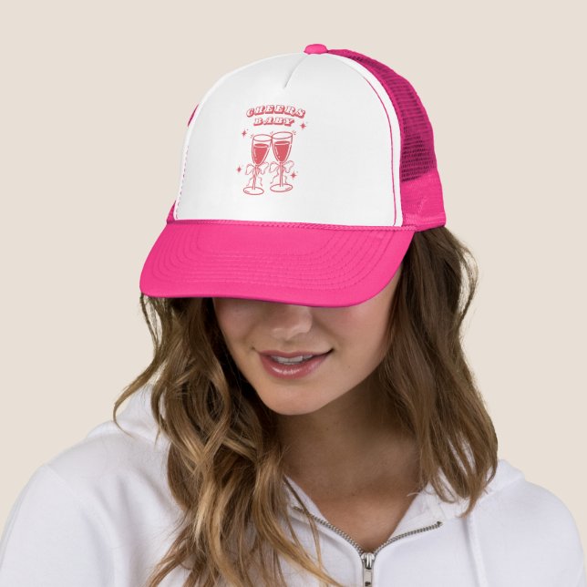 Cheers Baby Celebration Trucker Hat (In Situ)