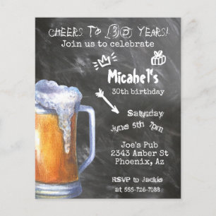 Cheers Beer Chalkboard Birthday Party Budget