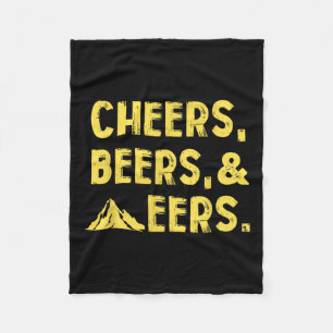 Cheers Beers And Mountaineers West Virginia Fleece Blanket