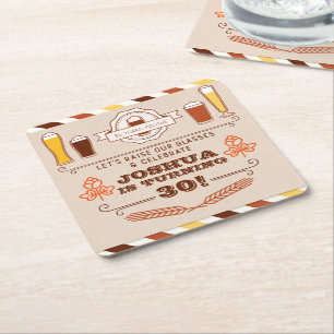 Cheers & Beers Birthday Coasters