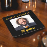 Cheers & Beers Milestone Birthday Photo Keepsake Square Paper Coaster<br><div class="desc">Add a personal touch to your milestone celebration with the Cheers & Beers Milestone Birthday Photo Keepsake Square Paper Coaster. Featuring a festive "Cheers & Beers" design, these coasters can be customized with a cherished photo to create a unique and memorable keepsake. Made from high-quality, absorbent paper, they are both...</div>