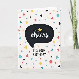 Cheers Birthday Confetti Card